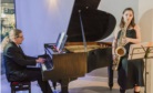 Louis Illenseer e Ellen Rohr tocaram na inauguração do Espaço Piano arte